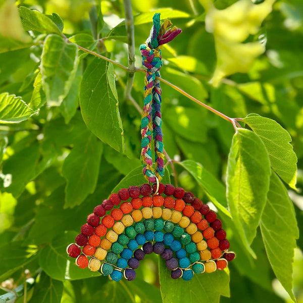 Kantha Rainbow Sari Ornament