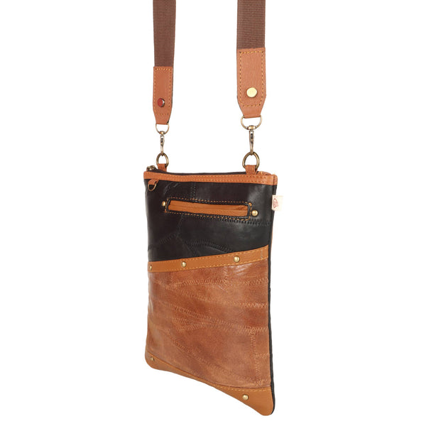 Small Crossbody with Front Pocket in Brown