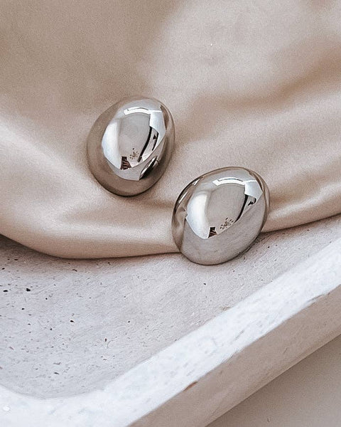 Estafane Oval Statement Stud Earrings