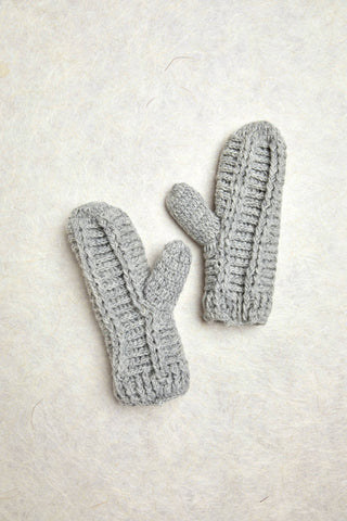 Brecken Gray Crochet Mittens