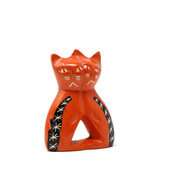 Soapstone Twin Cats