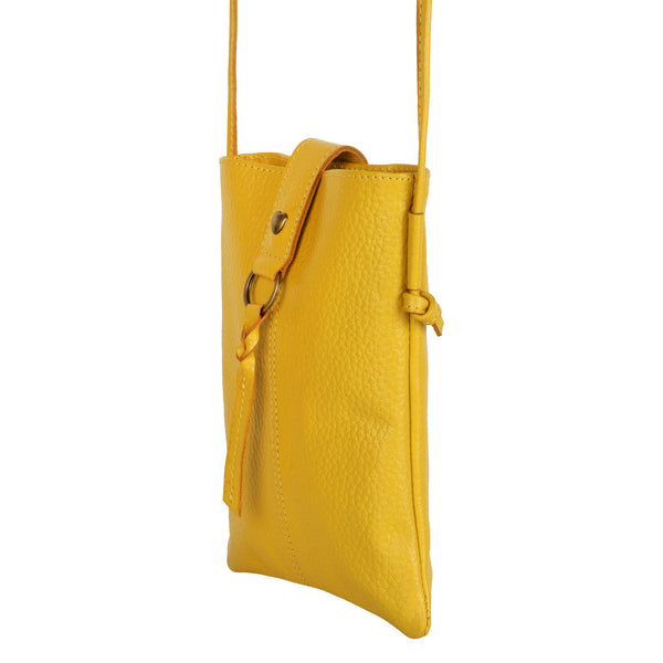 Jennie Small bag w/ slim strap closure & tassel - Canary Yel