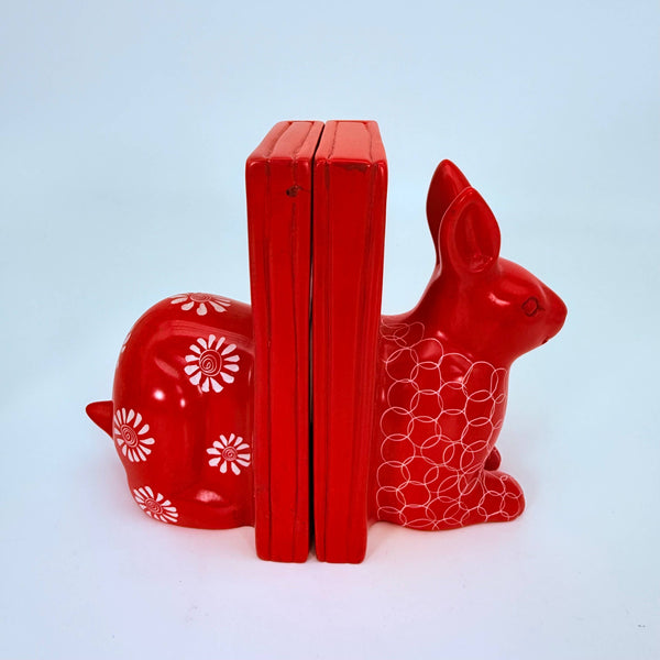 Soapstone Rabbit Bookend (miniature) 7.5" One-of-a-kind