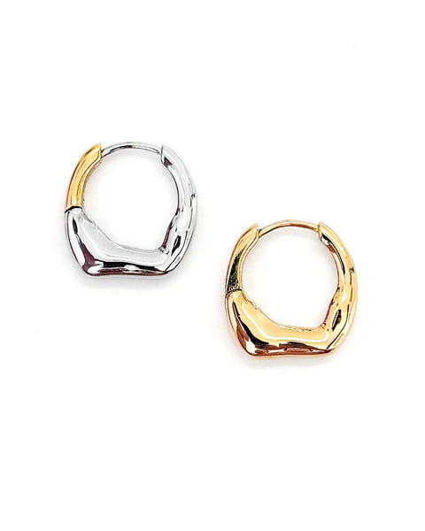 Elvo Irregular Huggie Hoops