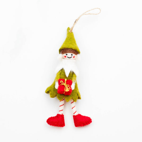 Felt Elf Christmas Ornaments