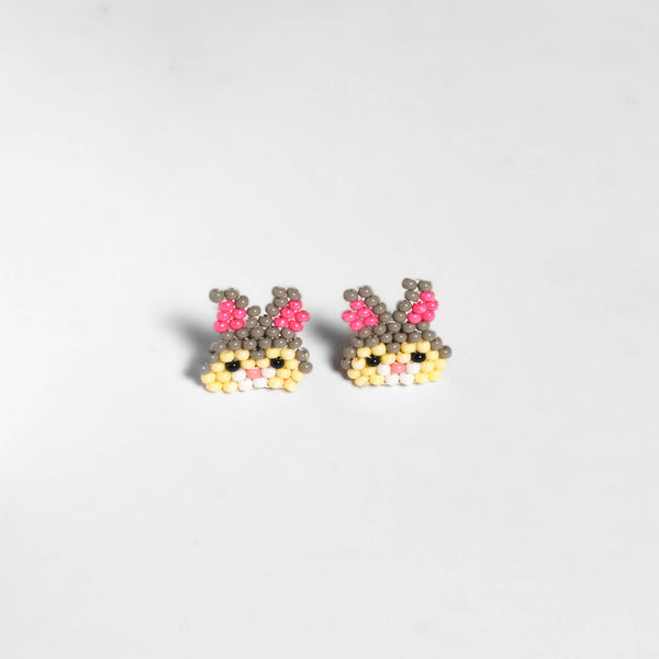 Safari Seed Bead Animal Stud Earrings - Mexico