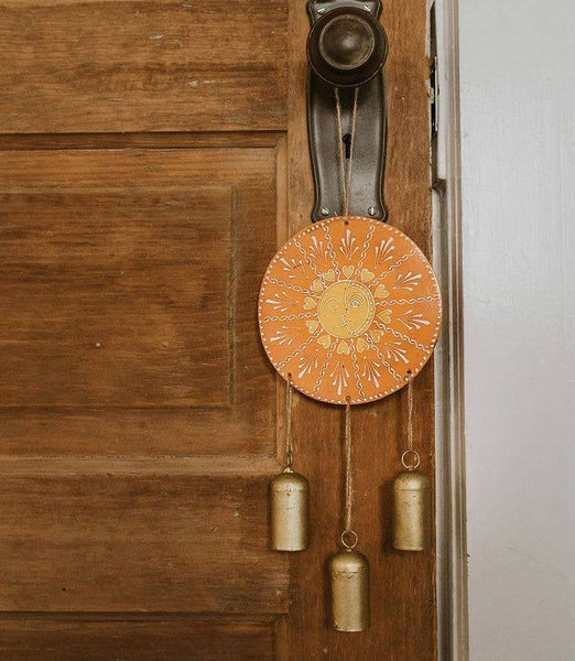Henna Treasure Sun Bell Wind Chime-Hand Painted Patio Decor