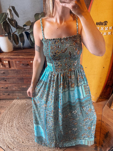 Boho Patchwork Summer Floral Dress, Cozy Beachy Lounge Dress