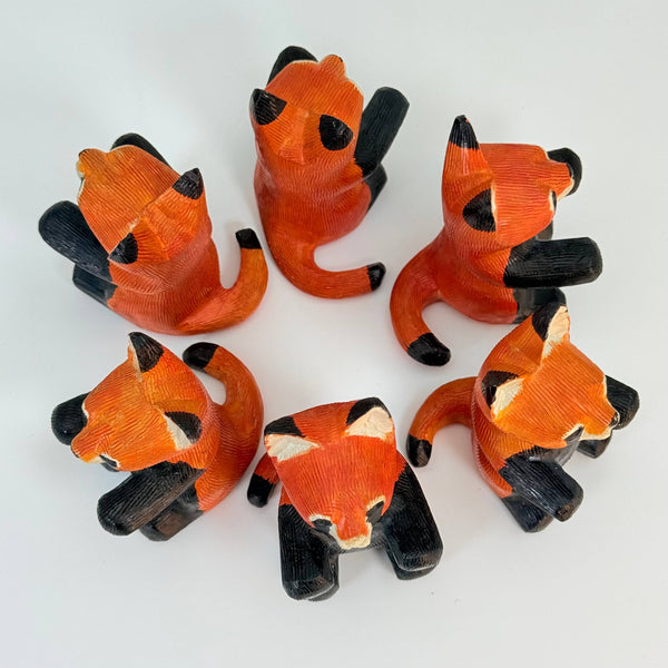 Soapstone Red Panda (bear), Sitting Up, 4" Type A