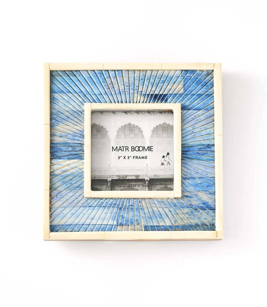 Neela 3x3 Picture Frame - Carved Bone