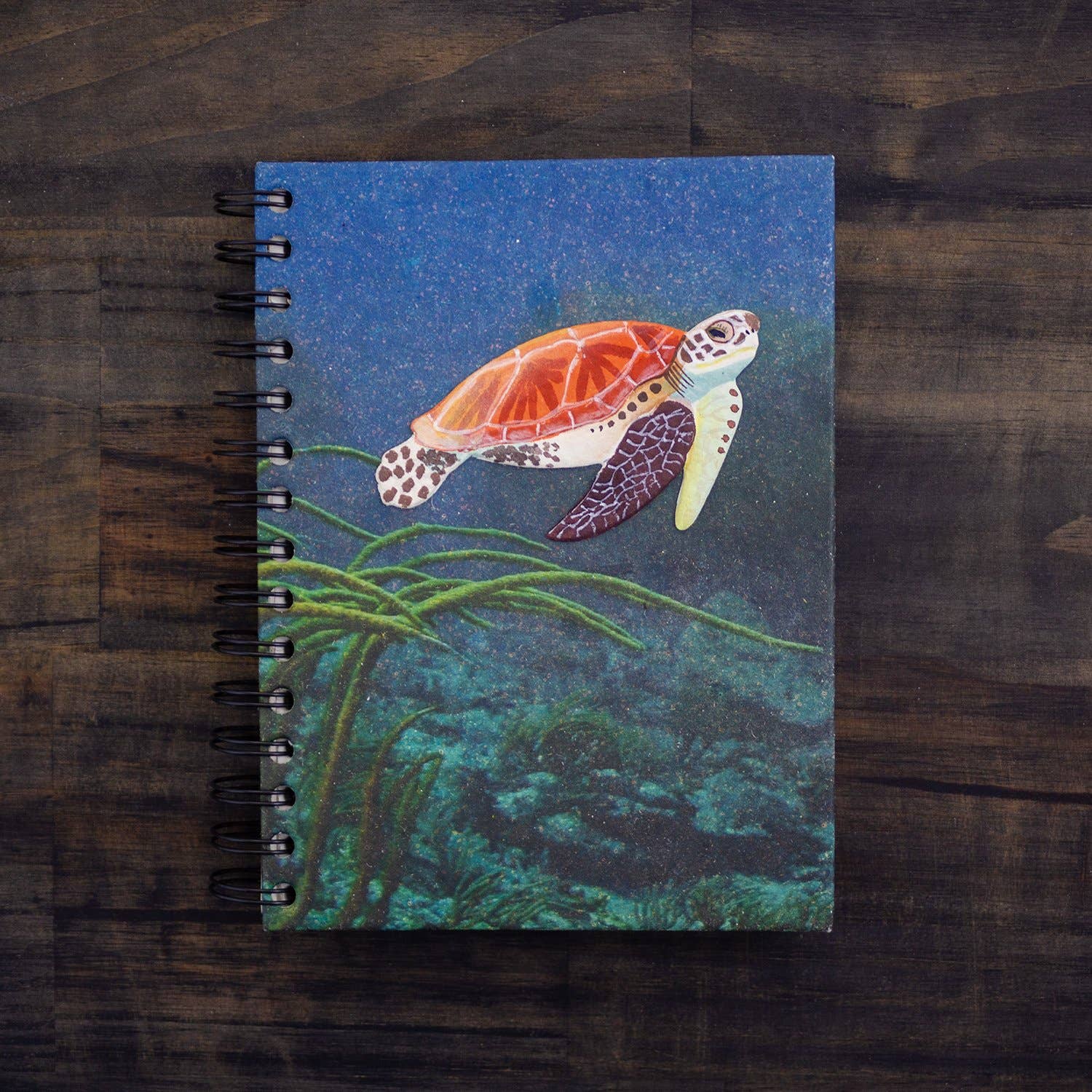 Large Notebook Sea Turtle Embellished Print