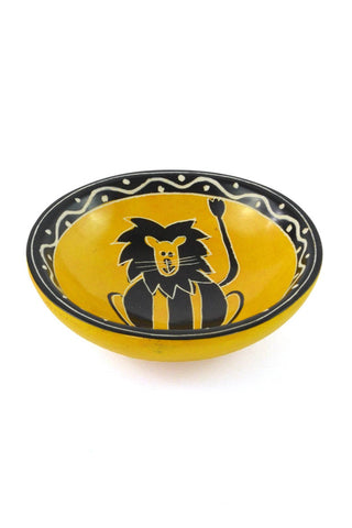 Cheerful Lion Soapstone Bowl