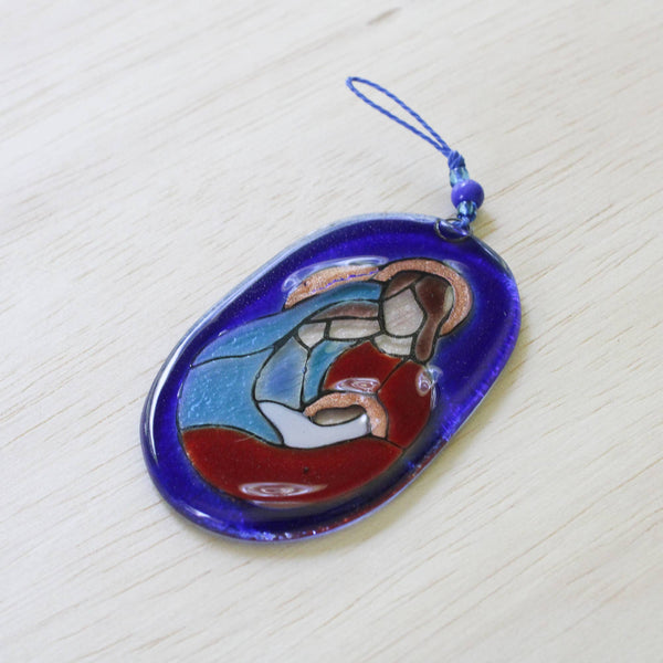 Oval Nativity Ornament, Glass