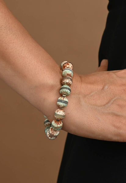 Maya Agate Bracelet in Earth Tones