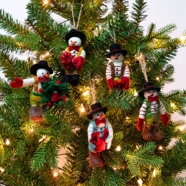 Felt Snowman Ornaments