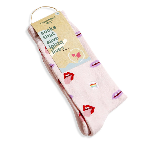 Socks that Save LGBTQ Lives (Pink Lips)