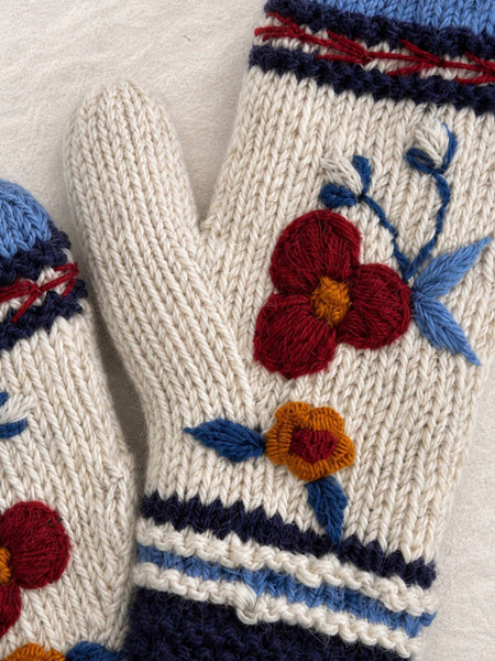 Color Block Nantucket Winter Knit Mittens