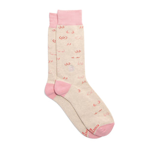 Socks that Support Self-Checks (Pink Tatas)