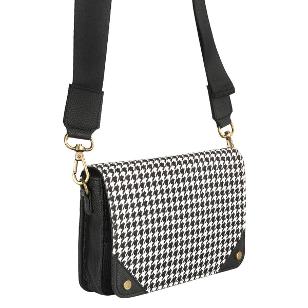 Millie Houndstooth Sling Bag