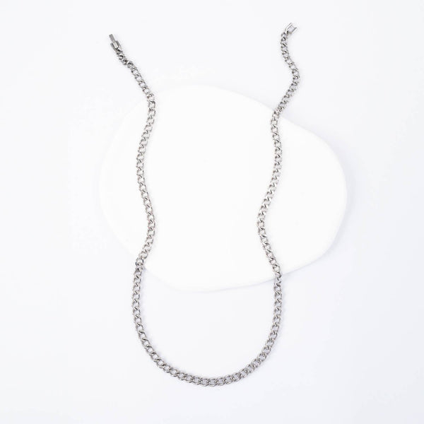 Linked Curb Chain in Stainless Steel