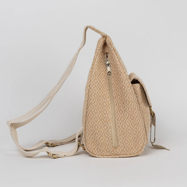 * Bulbul Mini Diamond Ivory Backpack