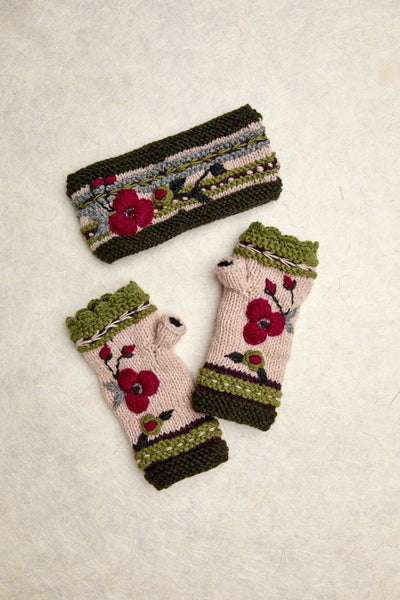 Color Block Dark Forest Knit Headband