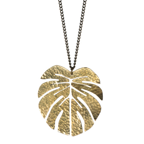 Tropical Leaf Pendant (Large) | Just Trade
