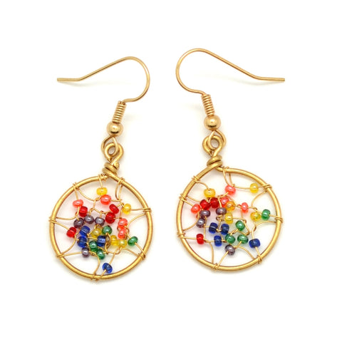 Rainbow Dreamcatcher Earrings