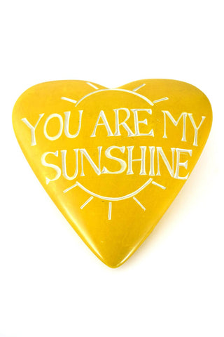 Kisii Stone Celebration Heart:  You Are My Sunshine
