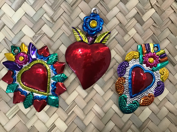 Sacred Heart Tin Ornament