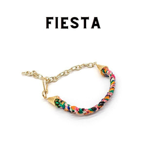 Braided Fabric Bracelet: Fiesta