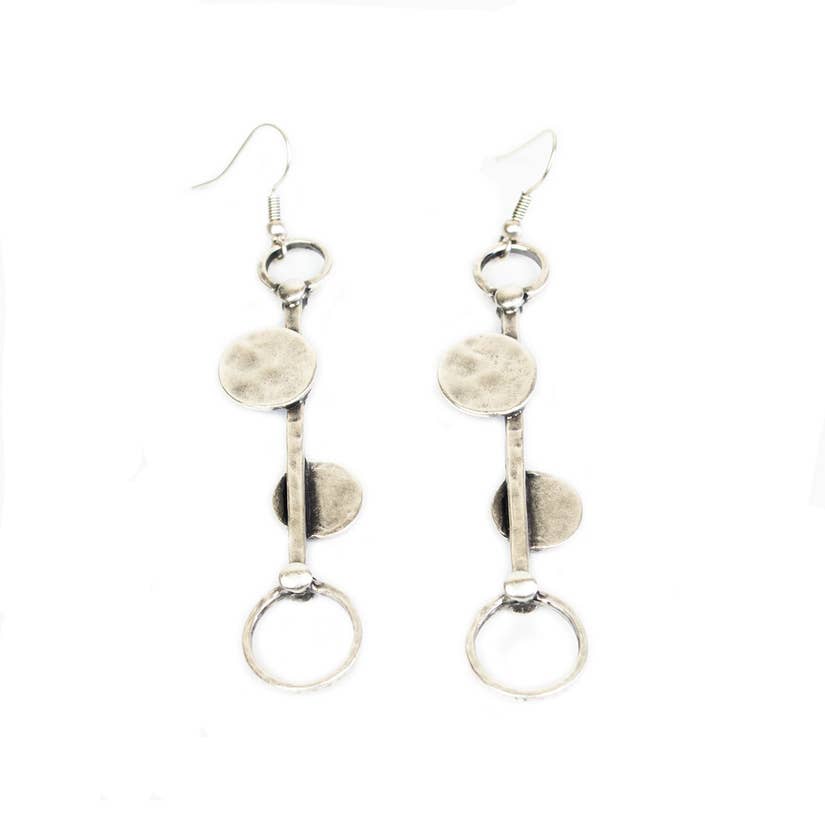 Circles Silver Plated Earrings