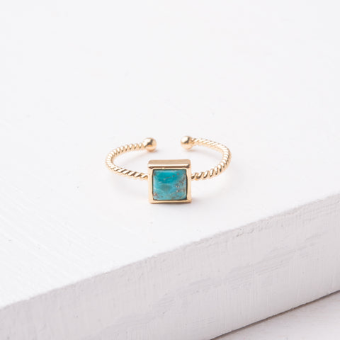 Jayne Square Turquoise Ring