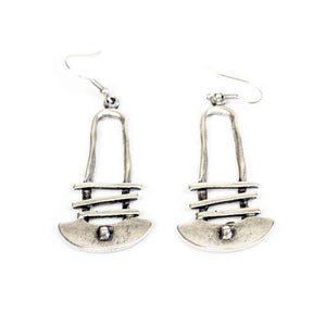 Fence Silver Plated Earrings