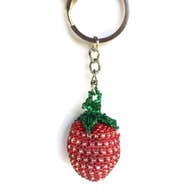 Strawberry Bead Keychain