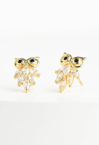 Owl Zircon Studs