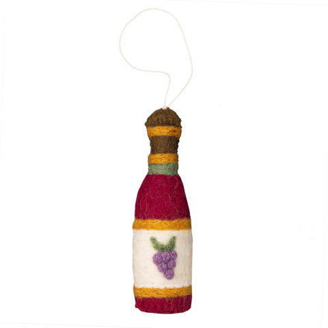 Felt Wine Bottle Ornament