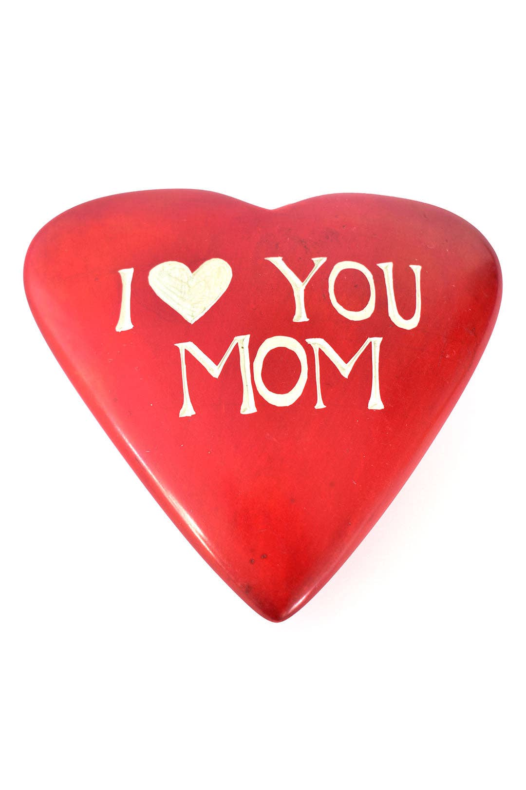 Kisii Stone Celebration Heart:  I Love You, Mom