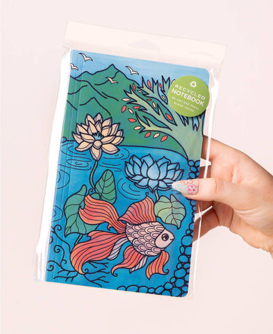 Pond Scene Recycled Notebook