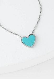 Bay Turquoise Heart Necklace