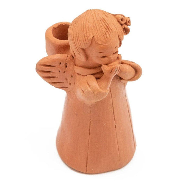 Blushing Angel Terracotta Candle Holder