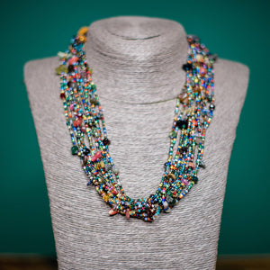 12 Strand Multi Rock Necklace