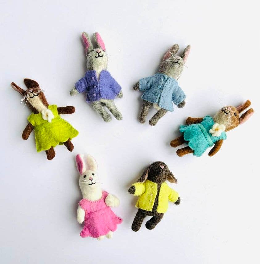 Felt Bunny Finger Puppets