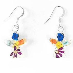 Wild Flower Miniature Angel Earrings