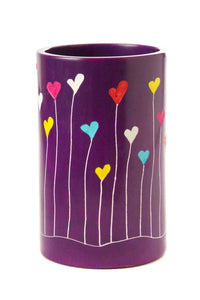 Dreamland Soapstone Pen Cup Vase in Purple