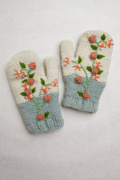 Flora Sage Mittens