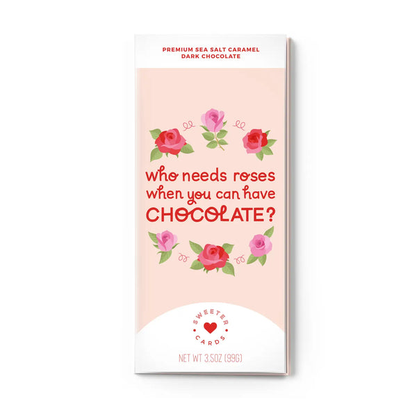 GALentine's Day Card with Chocolate Inside - Who Needs Roses