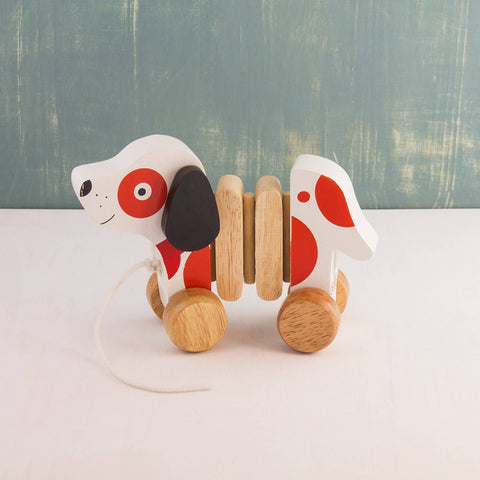Wooden Pull-Along Puppy Dog (w)