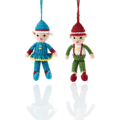 Crocheted Elves Ornament