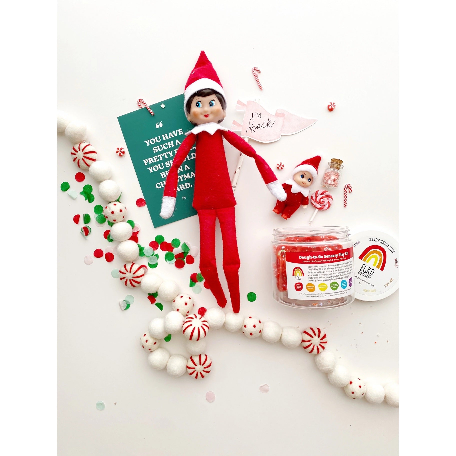 Elf in the Jar Dough Globe Sensory Play Kit